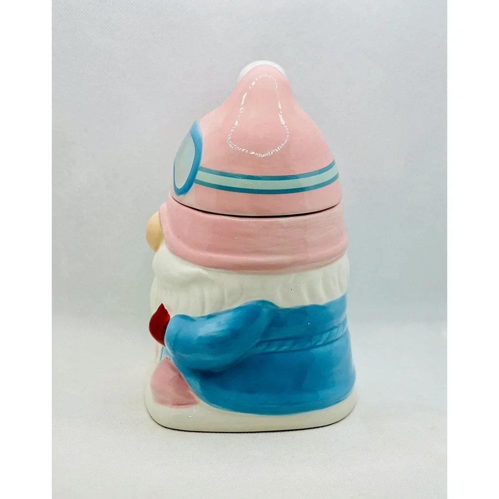 Martha Stewart Snow Gnome Candle Pink Snowboarder Snow Day‎ NEW with Issues